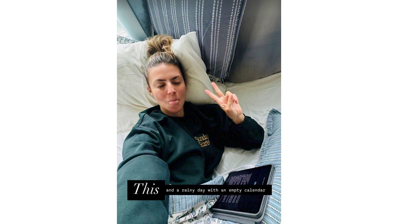 Amanda Balionis shared what her day included on her Instagram story (Instagram/balionis)